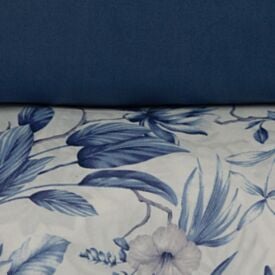 Jogo de Cama Casal Elegance Havan Casa 4 pçs - Organic Flores Azul