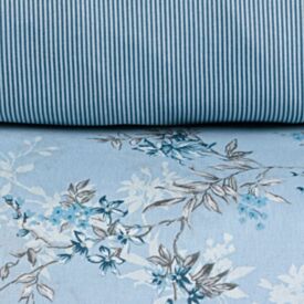 Jogo de Cama Casal Napoli Havan Casa 4 pçs - Rosely Flowers Azul