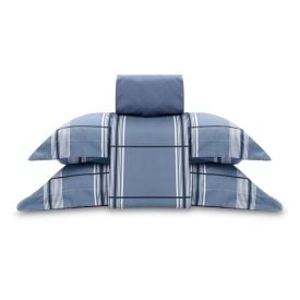 Jogo de Cama Casal Percal Buona Fortuna 4 pçs - Ravi Azul