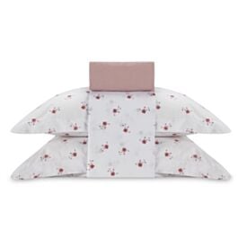 Jogo de Cama Casal Percal Buona Fortuna 4 pçs - Violet Rosa