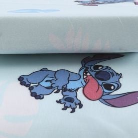 Jogo de Cama Infantil Solteiro Disney by Hedrons 2 pçs - Stitch Folhas