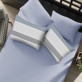 Jogo de Cama King Malha Solecasa Havan Casa 3 pçs - Contemporâneo Azul Jeans