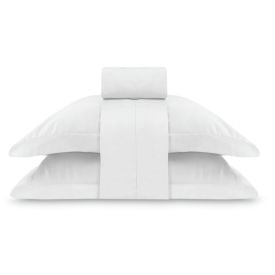 Jogo de Cama King 300 Fios Ponto Ajour Buona Fortuna - Branco
