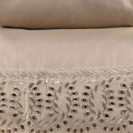 Jogo de Cama King Imperial com Renda Havan Casa 4 pçs - Bege