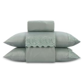 Jogo de Cama King Imperial com Renda Havan Casa 4 pçs - Verde