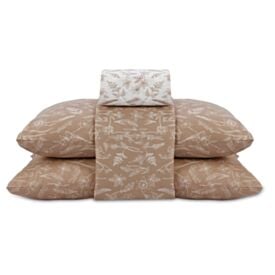 Jogo de Cama King Elegance Havan Casa 4 p&ccedil;s - Gabriela Flowers Kaki