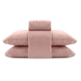 Jogo de Cama King Stripe Provence Havan Casa 4 pçs - Rosa