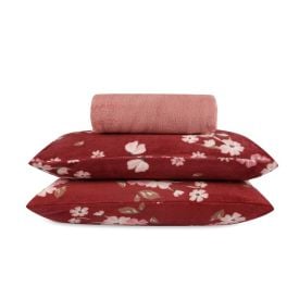 Jogo de Cama Plush Provence Casal 3 pçs Havan Casa - Nina Floral Rosa
