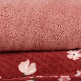 Jogo de Cama Plush Provence Casal 3 pçs Havan Casa - Nina Floral Rosa