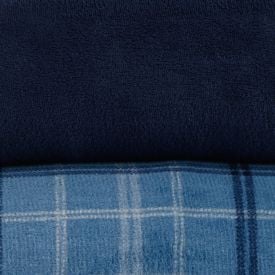 Jogo de Cama Plush Provence Casal 3 pçs Havan Casa - Enzo Azul