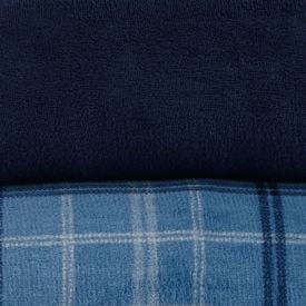 Jogo de Cama Plush Provence Queen 3 pçs - Enzo Azul