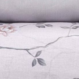 Jogo de Cama Queen 100% Algodão Royale 4 Peças - Soraia Flowers Bege