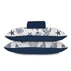 Jogo de Cama Queen Malha Havan Casa 3 pçs - Pacífico Azul Marinho