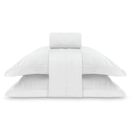 Jogo de Cama Queen 300 Fios Ponto Ajour Buona Fortuna - Branco