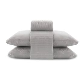 Jogo de Cama Queen 4 Peças Stripe Firenze Havan Casa - Cinza Amianto