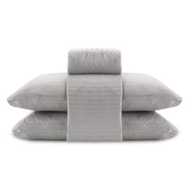 Jogo de Cama Queen 4 Peças Stripe Firenze Havan Casa - Cinza Amianto