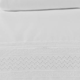 Jogo de Cama Queen com Renda Imperial Havan Casa 4 pçs - Branco