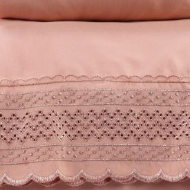 Jogo de Cama Queen com Renda Imperial Havan Casa 4 pçs - Rosa