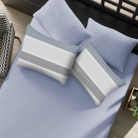 Jogo de Cama Queen Malha Havan Paris 3 p&ccedil;s Havan Casa - Contempor&acirc;neo Azul Jeans