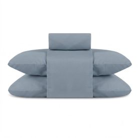 Jogo de Cama Queen Elegance Liso Havan Casa 4 Peças - Azul