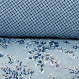 Jogo de Cama Queen Napoli Havan Casa 4 pçs - Charme Azul
