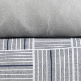 Jogo de Cama Queen Elegance Havan Casa 4 pçs - Detroit Geo Azul