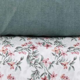 Jogo de Cama Queen Elegance Havan Casa 4 pçs - Elise Flowers Verde