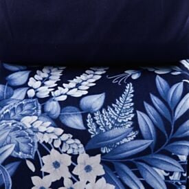 Jogo de Cama Queen Elegance Havan Casa 4 pçs - Elegance Flowers Marinho