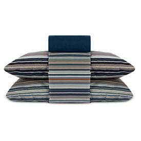 Jogo de Cama Queen Elegance Havan Casa 4 pçs - Laços Listra Azul