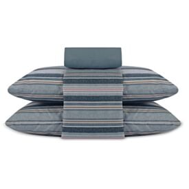 Jogo de Cama Queen Elegance Havan Casa 4 pçs - Lausane Listra Azul