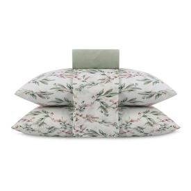 Jogo de Cama Queen Napoli Havan Casa 4 pçs - Olivia Folhas Verdes
