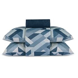 Jogo de Cama Queen Napoli Havan Casa 4 pçs  - Arqui Azul