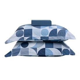 Jogo de Cama Queen Percal Buona Fortuna 3 pçs - Lorenzo Azul