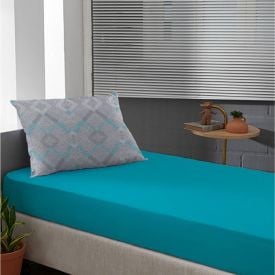 Jogo de Cama Solteiro Malha 100% Algodão Solecasa 2 pçs - Venice Turquesa