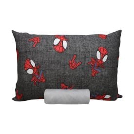Jogo De Cama Solteiro Marvel Portallar 2 Pçs - Spidey Textura Cinza