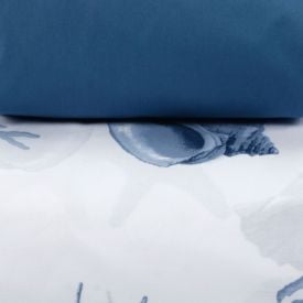 Jogo de Cama Solteiro Percal Buona Fortuna 3 pçs - Brisa Do Mar Azul 2