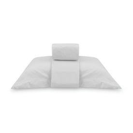 Jogo de Cama Solteiro Percal Buona Fortuna 3 pçs - Branco Liso Novo