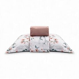 Jogo de Cama Solteiro Percal Buona Fortuna 3 pçs - Aurora Rosa Novo