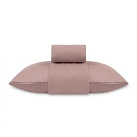 Jogo de Cama Solteiro Micro Percal Liso Havan Casa 3 Peças - Rosa