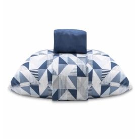 Jogo de Cama Solteiro Napoli Havan Casa 3 Peças - Log Geo Azul