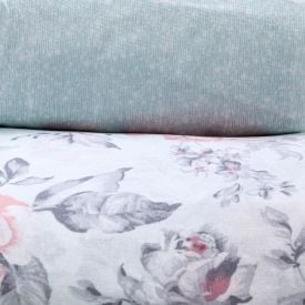 Jogo de Cama Solteiro Napoli Havan Casa 3 Peças - Suela Flowers Verde
