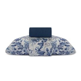 Jogo de Cama Solteiro Micropercal Havan Casa 3 pçs - Organic Flores Azul