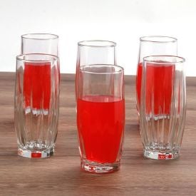 Jogo de Copos de Vidro Long Drink Dance Pasabahçe 320Ml - 6 Peças