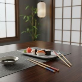Jogo de Hashi em Bambu Havan Casa 4 Pares - Estampado