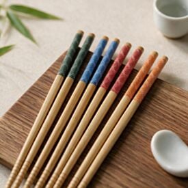 Jogo de Hashi em Bambu Havan Casa 4 Pares - Estampado
