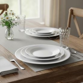 Aparelho de Jantar Opaline Menu Vitrage Nadir 16 Pe&ccedil;as - Branco
