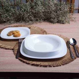 Aparelho De Jantar Opaline Plaza Nadir 12 Pe&ccedil;as - Branco