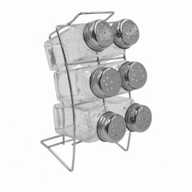 Jogo de Porta Condimentos com Suporte 80 ml Havan Casa - 6 peças