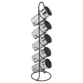 Jogo De Porta Condimentos Com Suporte Vertical Havan Casa 5 Peças - Preto