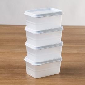 Jogo De Potes Herméticos Essencial Dup 250 Ml - 4 Peças